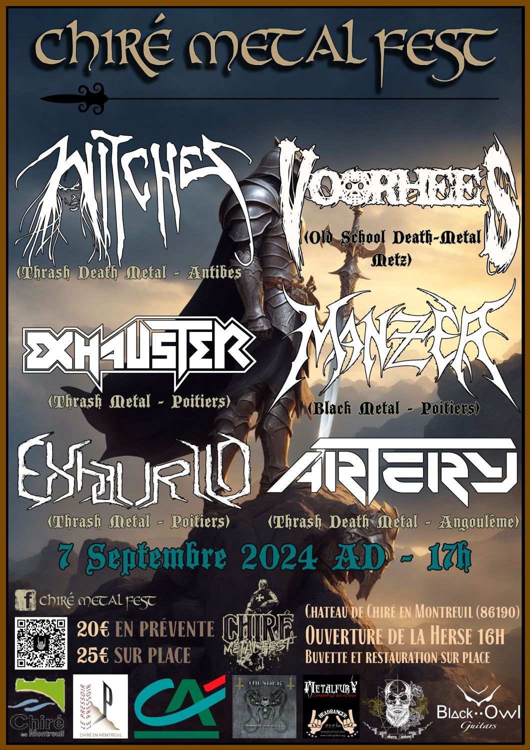 Witches flyer Witches + Voorhees + Exhauster + Manzer + Exhaurio + Artery @ Chir� Metal Fest  Chir�-en-Montreuil (86)