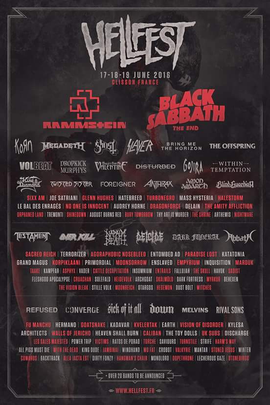 Witches flyer @ Witches @ Hellfest 2016 Clisson(44), France
