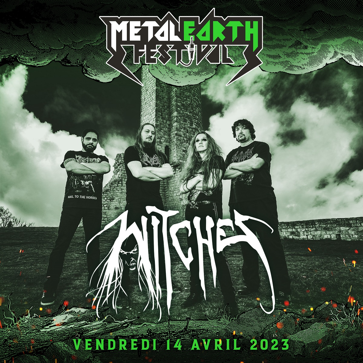 Witches flyer Witches + Despressive Witches + FT-17 @ Metalearth Festival #2 espace Léo Ferré Brest (29-France)