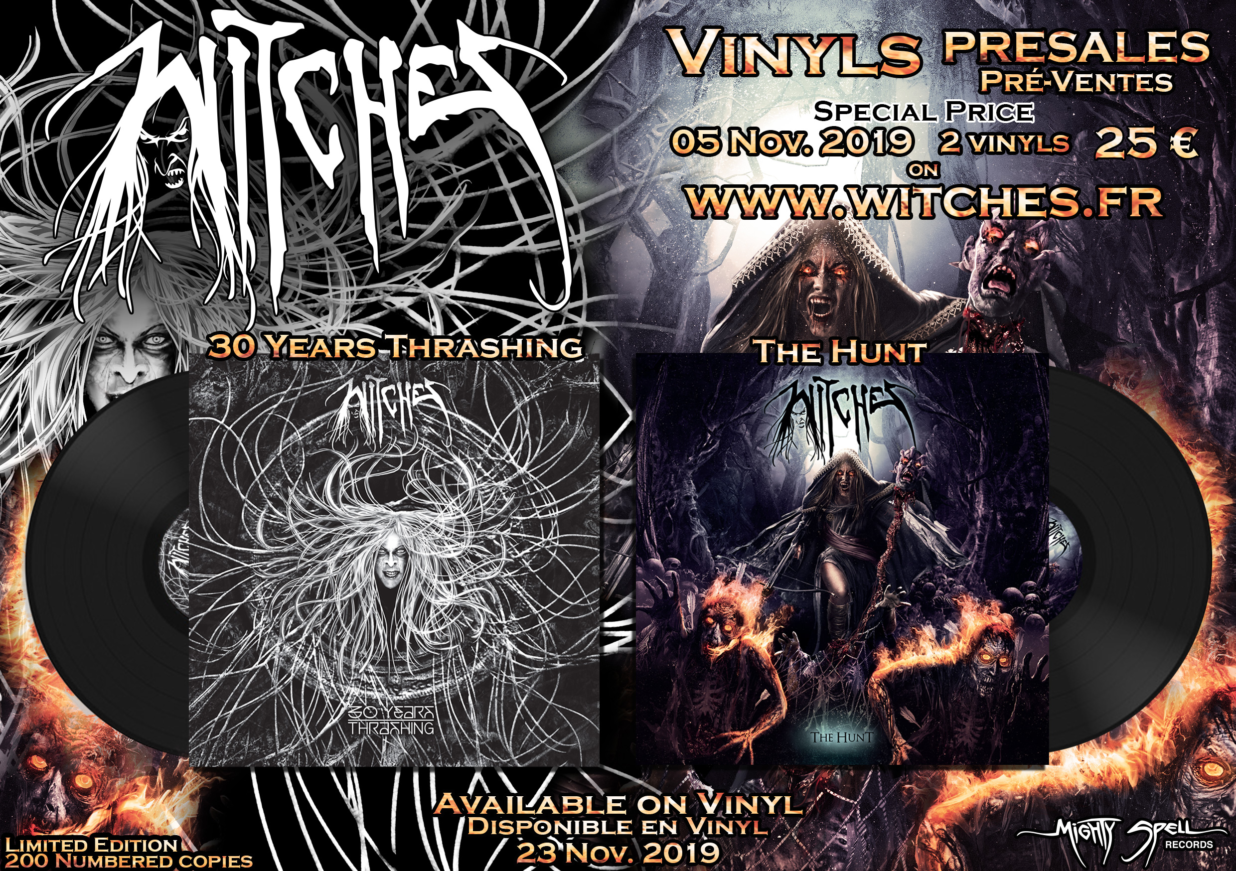 Witches Vinyls presales The Hunt 30 Years Thrashing
